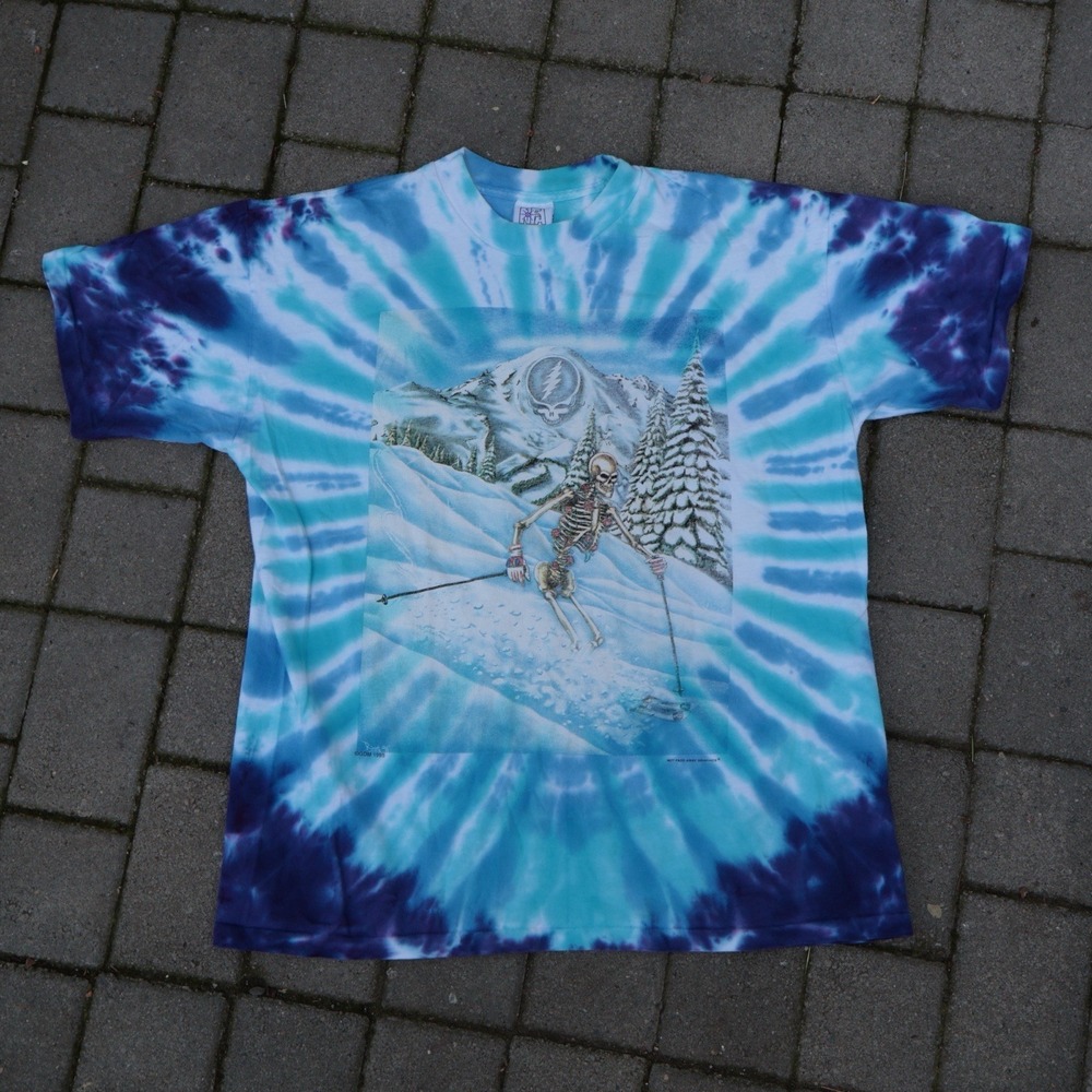 Vintage 90s Grateful Dead T Shirt XL Tie Dye Powderman Single Stitch Made In USA